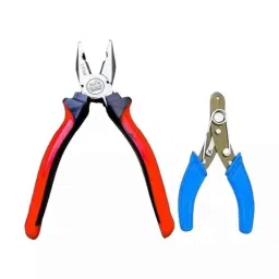 Sky Blue 2 Pcs 8 inch Multicolour 2 Cutting Wire False Piece Lineman Plier Combo, SBE265-picture-4