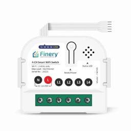 Finery 5A 4 Channel Wi-Fi Smart Switch Kit, F4CHR-39