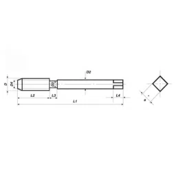 Emkay Tools 36x1mm Metric Fine D-374 HSS TiCN/TiALN Cast Iron Ground Thread Hand Tap-picture-13