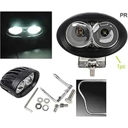 AOW (20W) Oval Projector Fog Light Auxiliary Spot LED Light Off-Road Driving Lights LED Fog Lights for Hero Maestro Edge (Single)-17
