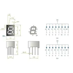 Oasistek 100 Pcs 0.28 inch Ultra Green Single Digit Display Module Set, TOS-2181 image 2
