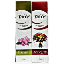 Toby 2 Pcs 270ml Jasmine &a; Bouquet Long Lasting Fragrance Air Freshener Spray Set-image-6