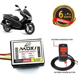 Auto Pearl 12V Black Front &a; Rear Flasher Indicator Light with Switch for Honda PCX 125 BS6-picture-0
