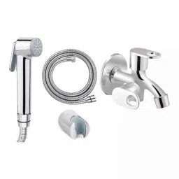 Fastgear Prime Stainless Steel Silver Chrome Finish Health Faucet Set, FG906-36