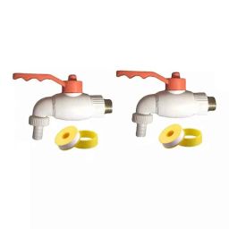 Fastgear PVC White &a; Orange Chrome Finish Bib Tap, FG2766 (Pack of 2)-picture-7