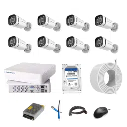 Cybernautt 2.4MP Full HD Indoor &a; Outdoor CCTV Kit with 8 Ch 5MP DVR, 2TB HDD, 8 Full HD Cameras, 8 Ch Power Supply, 70m Copper Cable &a; Connectors-17