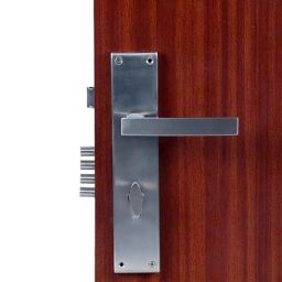 Homexpert MG308 10 inch 60mm Stainless Steel Satin Finish Cylindrical Plate One Side Key Mortise Door Lock Set-image-64