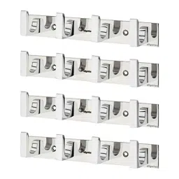 Aligarian 4 Leg Stainless Steel Silver Polished Finish Wall Mounted L-Type Cloth Hook Hanger (Pack of 4)-image-31