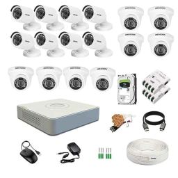 Hikvision 2MP 2TB HDD 16 Channel DVR Day &a; Night CCTV Camera Kit with 8 Pcs Dome &a; 8 Pcs Bullet Camera-9