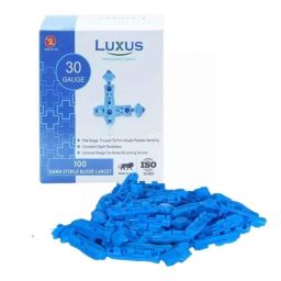 Luxus 100 Pcs 30G Painless Round Lancet Needle with Tri-Bevel Tip, LBL-105-14
