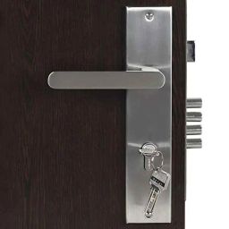 Homexpert LB304 10 inch 60mm Stainless Steel Silver Cylindrical Plate Both Side Key Mortise Door Lock Set-image-75