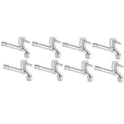 Zesta Turbo Stainless Steel Chrome Finish Long Body Bib Cock with Wall Flange (Pack of 8)-picture-37