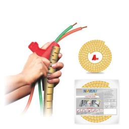 Noveau Safe-T-1ST 16mm 1.5mm Virgin HDPE Metallic Gold Cable Zipper, NSFZ16MG0105 (Pack of 2)-image-61