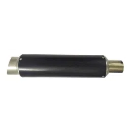 RA Accessories Black Silver Cap Slip On Silencer Exhaust for Hero Passion Plus-picture-36