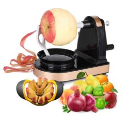 iLife ABS Black &a; Gold Apple Peeler Slicer Corer with Orange Peeler-image-29