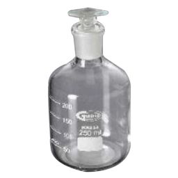 Glassco 500ml Boro 3.3 Glass White Printing Reagent Narrow Mouth Clear Bottle, 272.276.05 (Pack of 10)-10