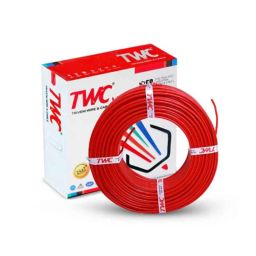 TWC Active 1.0 Sqmm Red FR PVC Insulated Solid Stranded Flexible Copper Wire, Length: 90m, TWCA02-picture-29