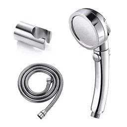 ZAP Exotic ABS Chrome High Pressure Detachable Handheld Shower Set with Hose Pipe &a; Wall Hook-image-36