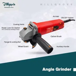 Hillgrove HGCM370M1 1200W 26mm Hammer Impact Drill Machine, 850W Angle Grinder, Drill Chunk, SDS Adapter, 5P cs SDS Plus Bits &a; 5 Pcs Masonry Drill Bits Combo, HGCM662 image 4