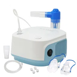 Dr Odin ONG 101 8ml White &a; Blue Smart Piston Compressor Nebulizer with Whisper-Quiet Operation-2