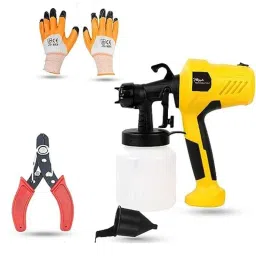 Hillgrove 400W 0.8 Litre Plastic DIY HVLP Paint Sprayer Gun with Gloves &a; Wire Cutter, HGCM1345-picture-14
