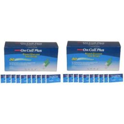 On Call Plus Code 007 Individual 100 Pcs Glucometer Strips Box-11