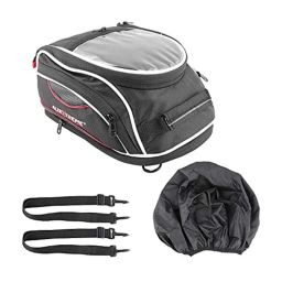 AllExtreme Exftb20 Magnetic Fuel Tank Bag With Night Reflectors &a; Rain Cover Multi-Pocket Storage Compartments Universal Fit Accessory For All Motorcycles Bike (Black)-47