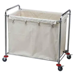Wellsure Healthcare Stainless Steel Linen Trolley with Square Canvas Bag, WSH-1531-image-11