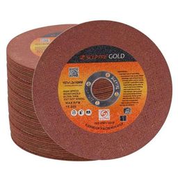 Sceptre 107x1.2x16mm Red Cut Off Wheel Reinforced Ultra Thin Cutting Disc Advanced Technology Feather Cut For Stainless Steel &a; Inox (Pack of 50)-picture-40