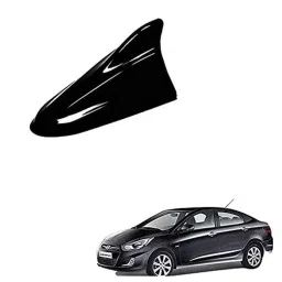 Auto Pearl ABS Black Universal Replacement Shark Fin Car Roof Antenna For Hyundai Verna Fluidic-picture-19