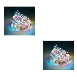 Tucasa DW-409 Multicolour LED Copper Wire String Light with Adapter (Pack of 2) image 2