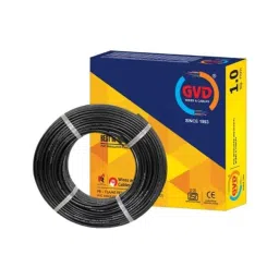 GVD 2.5 Sqmm Black 2 Core FR PVC Flexible Stranded Insulated Copper Wire for Home, Domestic &a; Industrial Use, Length: 10 m-17