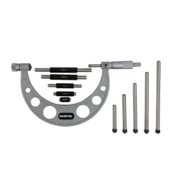 Markvel 100-200mm Stainless Steel Adjustable Outside Micrometer with Interchangeable Anvils, 202-200-41