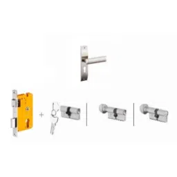 Dorset Dave HL DAV 8 inch Zinc PT Finish Lock Set with Knob &a; 60mm Key Cylinder (Pack of 2)-picture-41