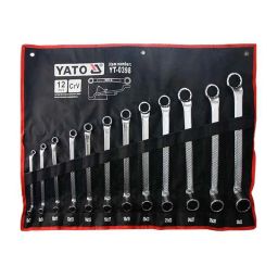 Yato 12 Pcs 6x7-30x32mm CrV Bi-Hexagonal Ring Spanner Set, YT-0398-picture-48