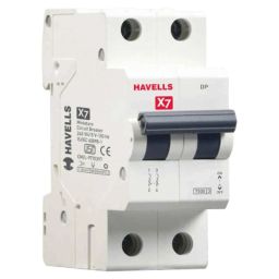 Havells X7 63A Double Pole C Curve MCB, DHMYCDPM063-13