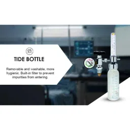 Swadesi By MCP Oxygen Flow Meter Adjustment Valve Regulator with Humidifier Bottle image 2