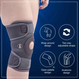 BPL Adjustable Nylon Grey Knee Wrap for Posture Correction, Size: XL, BPL-05M image 4