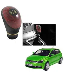 Kozdiko Wooden &a; PU Leather Black Gear Shift Car Knob for Volkswagen Polo Exquisite-picture-2