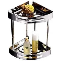 IRIS Stainless Steel 304 Double Layer Wall Mount Bathroom Corner Shelf-image-56