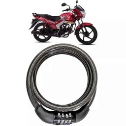 Cartronics Black 4 Digit Password Bike Number Lock for Mahindra Centuro-picture-30