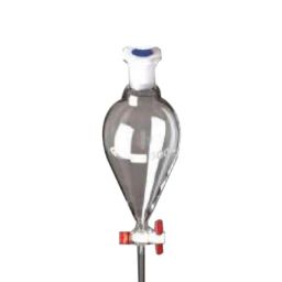 Glassco 250ml Boro 3.3 Glass Cylindrical Separating Funnel with Glass Stopcock, 165.202.05A (Pack of 5)-41