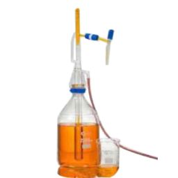 Glassco 50ml Boro 3.3 Glass Automatic Zero Burette with 2000ml Bottle &a; Boroflow Stopcock, 120.523.03-36