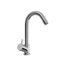 RN 1/2 inch Brass Ingot Nickel &a; Chrome Plated Flow Swan Neck with Knob &a; Swinging Spout-image-5