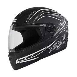 Studds Ninja Elite Super D5 Decor ISI Certified Plastic Matt Black Full Face Flip-Up Helmet, Size: 540 mm-picture-4