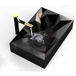 Uken Ceramic Wash Basin In Black Color For Your Bathroom, Hall, Living Room, Restaurant, Hotel, Room (560x365x130)-image-14