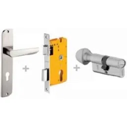 Dorset ML Series Amy 70mm Stainless Steel Silver Chrome Finish Door Handle Lock Set with Coin &a; Knob, ML AMY (Pack of 3)-picture-47