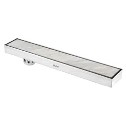 Ruhe 24x3 inch Stainless Steel 304 Matt Finish Marble Insert Shower Drain Channel with Cockroach Trap, 16-0202-03-picture-14