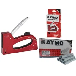 Kaymo K-10+ST2308 6-10mm Metal Body Hand Tacker with 20000 Pcs 23/8-H 8mm Heavy Duty Staples-19