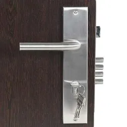 Handle Waala MG1106 10 inch 60mm Stainless Steel Silver Cylindrical Plate Both Side Key Mortise Door Lock Set-picture-40